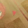 名古屋帯 六通柄 良品 正絹 古典柄 名古屋仕立て なごや帯 リサイクル帯 帯 箔 黄・黄土色_画像11