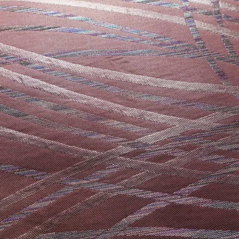 名古屋帯 太鼓柄 正絹 幾何学柄・抽象柄 名古屋仕立て なごや帯 リサイクル帯 帯 シンプル 紫・藤色_画像3