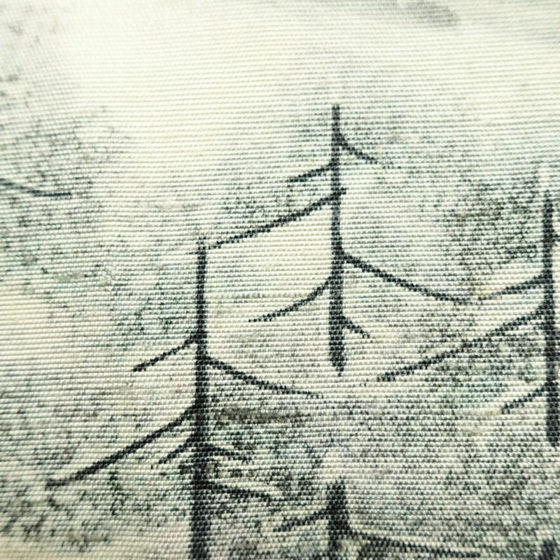 名古屋帯 太鼓柄 落款入り 正絹 風景柄 名古屋仕立て なごや帯 リサイクル帯 帯 白_画像6