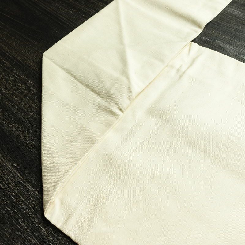 名古屋帯 太鼓柄 落款入り 正絹 風景柄 名古屋仕立て なごや帯 リサイクル帯 帯 白_画像19