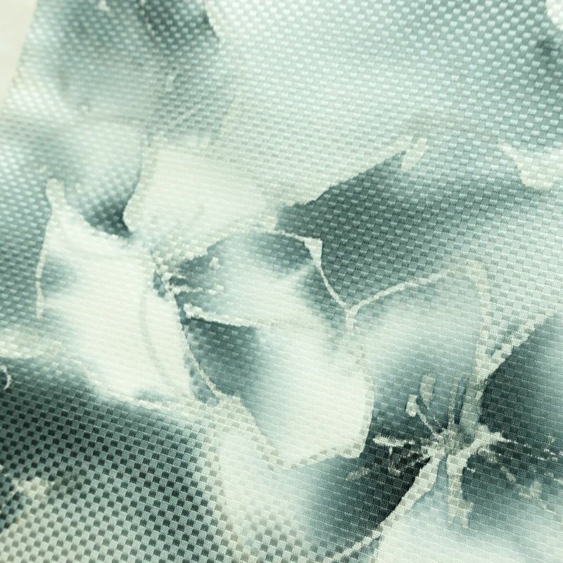 名古屋帯 斉藤三才 太鼓柄 落款入り 正絹 花柄 名古屋仕立て なごや帯 リサイクル帯 帯 シンプル 青・紺_画像6