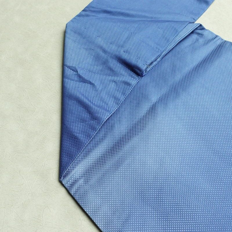 名古屋帯 斉藤三才 太鼓柄 落款入り 正絹 花柄 名古屋仕立て なごや帯 リサイクル帯 帯 シンプル 青・紺_画像19