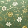 袋帯 太鼓柄 フォーマル用 正絹 花柄 リサイクル帯 帯 金糸 緑・うぐいす色_画像2