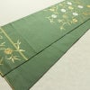 袋帯 太鼓柄 フォーマル用 正絹 花柄 リサイクル帯 帯 金糸 緑・うぐいす色_画像8