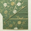 袋帯 太鼓柄 フォーマル用 正絹 花柄 リサイクル帯 帯 金糸 緑・うぐいす色_画像12