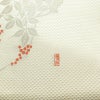 名古屋帯 太鼓柄 美品 落款入り 正絹 木の葉・植物柄 名古屋仕立て なごや帯 リサイクル帯 帯 シンプル_画像9
