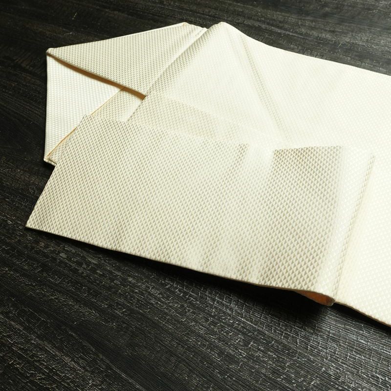 名古屋帯 太鼓柄 美品 落款入り 正絹 木の葉・植物柄 名古屋仕立て なごや帯 リサイクル帯 帯 シンプル_画像21