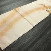 名古屋帯 螺鈿箔 太鼓柄 良品 しつけ糸付き 正絹 花柄 名古屋仕立て なごや帯 リサイクル帯 帯 箔 金彩 ベージュ_画像8