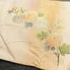 名古屋帯 螺鈿箔 太鼓柄 良品 しつけ糸付き 正絹 花柄 名古屋仕立て なごや帯 リサイクル帯 帯 箔 金彩 ベージュ_画像15