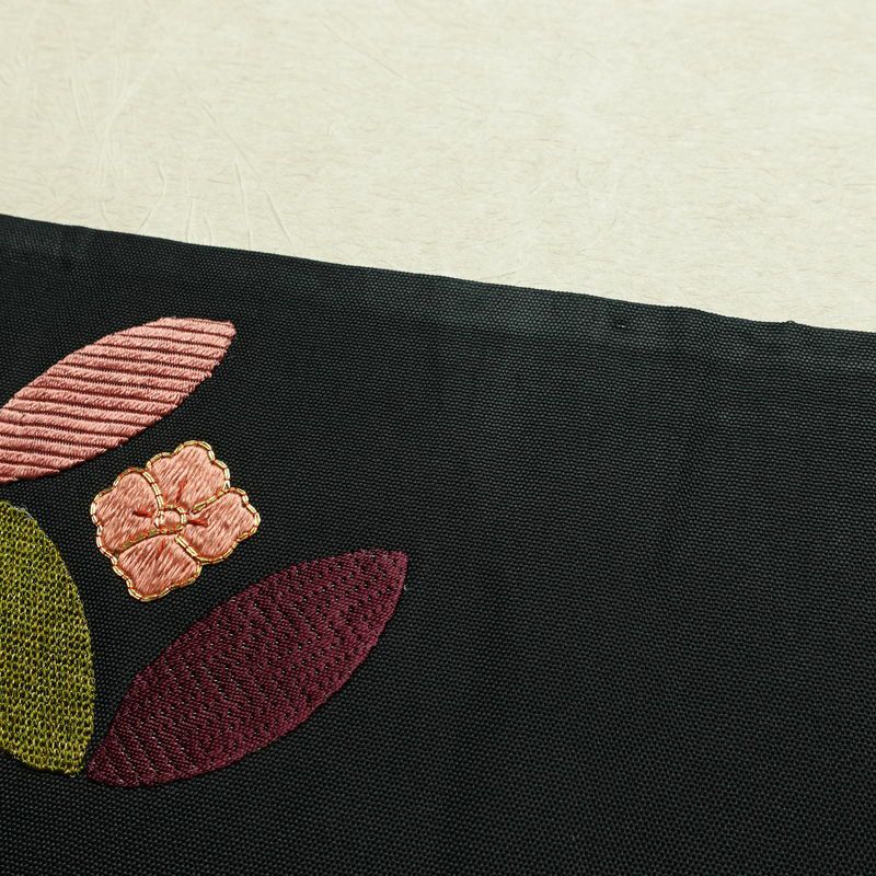 名古屋帯 太鼓柄 金駒刺繍 正絹 古典柄 名古屋仕立て なごや帯 リサイクル帯 帯 刺繍 シンプル 黒_画像17