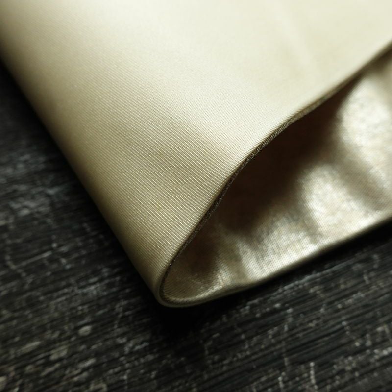 名古屋帯 青銅箔 太鼓柄 良品 正絹 蝶・昆虫柄 名古屋仕立て なごや帯 リサイクル帯 帯 箔 シンプル 金・銀_画像10