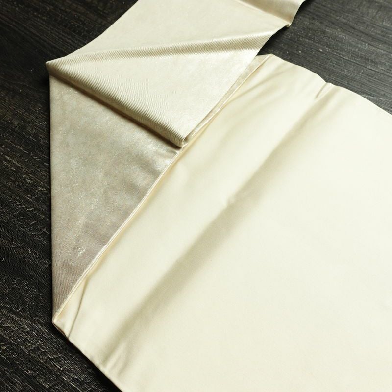 名古屋帯 青銅箔 太鼓柄 良品 正絹 蝶・昆虫柄 名古屋仕立て なごや帯 リサイクル帯 帯 箔 シンプル 金・銀_画像19