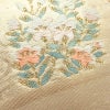 名古屋帯 太鼓柄 正絹 花柄 名古屋仕立て なごや帯 リサイクル帯 帯 箔 金糸 クリーム_画像6