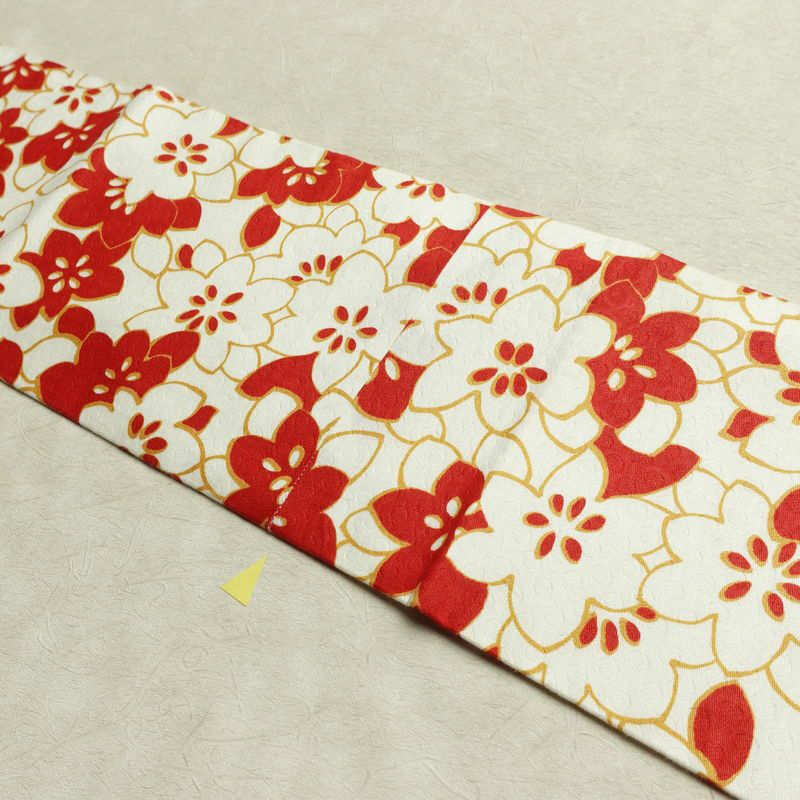 名古屋帯 全通柄 良品 正絹 花柄 名古屋仕立て なごや帯 リサイクル帯 帯 多色使い_画像15