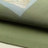 名古屋帯 太鼓柄 正絹 木の葉・植物柄 名古屋仕立て なごや帯 リサイクル帯 帯 引箔 シンプル 緑・うぐいす色_画像7