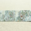 名古屋帯 金彩 全通柄 美品 縮緬 正絹 風景柄 名古屋仕立て なごや帯 リサイクル帯 帯 青・紺_画像15
