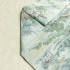 名古屋帯 金彩 全通柄 美品 縮緬 正絹 風景柄 名古屋仕立て なごや帯 リサイクル帯 帯 青・紺_画像19