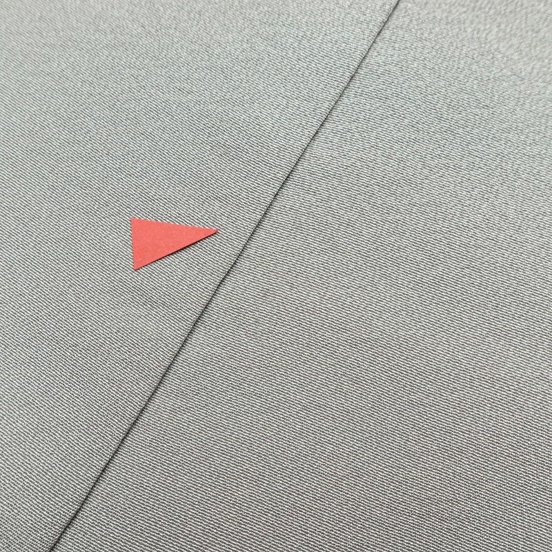 色留袖 落款入り 縮緬 正絹 幾何学柄・抽象柄 袷仕立て 身丈157.5cm 裄丈63.5cm リサイクル着物 着物 共八掛 シンプル グレー_画像13