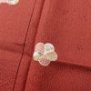 小紋 丹後ちりめん 嵯峨野 縮緬 飛び柄 正絹 花柄 袷仕立て 身丈163.5cm 裄丈65cm リサイクル着物 着物 モダン 小豆・エンジ_画像7
