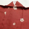 小紋 丹後ちりめん 嵯峨野 縮緬 飛び柄 正絹 花柄 袷仕立て 身丈163.5cm 裄丈65cm リサイクル着物 着物 モダン 小豆・エンジ_画像16
