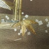 付け下げ 縮緬 金駒刺繍 正絹 木の葉・植物柄 袷仕立て 身丈153.5cm 裄丈63cm リサイクル着物 着物 箔 卒業式 フォーマル 茶_画像8