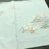 訪問着 良品 落款入り 縮緬 一つ紋付き 正絹 風景柄 袷仕立て 身丈158cm 裄丈67cm リサイクル着物 着物 共八掛 入学式 卒業式 七五三 お宮参り フォーマル 上品 緑・うぐいす色_画像15