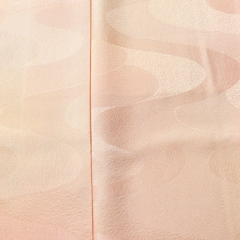 小紋 堅牢染 正絹 流水・波柄 袷仕立て 身丈161.5cm 裄丈68.5cm リサイクル着物 着物 ピンク_画像6