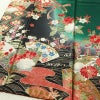 振袖 正絹 古典柄 袷仕立て 身丈161cm 裄丈63cm リサイクル着物 着物 箔 金彩 結婚式 成人式 二十歳 二十歳の集い パーティー フォーマル 華やか 菊 緑・うぐいす色_画像4