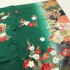 振袖 正絹 古典柄 袷仕立て 身丈161cm 裄丈63cm リサイクル着物 着物 箔 金彩 結婚式 成人式 二十歳 二十歳の集い パーティー フォーマル 華やか 菊 緑・うぐいす色_画像16
