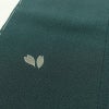 付け下げ 辻村寿三郎 ジュサブロー 美品 しつけ糸付き 縮緬 正絹 木の葉・植物柄 袷仕立て 身丈158cm 裄丈63cm リサイクル着物 着物 シンプル 緑・うぐいす色_画像7