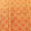 単衣 紬 美品 バチ衿仕立て 正絹 縞柄・線柄 単衣仕立て 身丈155cm 裄丈62.5cm リサイクル着物 一部しつけ糸付き 着物 橙_画像6