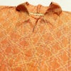 単衣 紬 美品 バチ衿仕立て 正絹 縞柄・線柄 単衣仕立て 身丈155cm 裄丈62.5cm リサイクル着物 一部しつけ糸付き 着物 橙_画像16