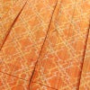 単衣 紬 美品 バチ衿仕立て 正絹 縞柄・線柄 単衣仕立て 身丈155cm 裄丈62.5cm リサイクル着物 一部しつけ糸付き 着物 橙_画像18