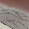 付け下げ 美品 縮緬 正絹 木の葉・植物柄 袷仕立て 身丈165cm 裄丈67cm リサイクル着物 着物 箔 共八掛 露芝 入学式 卒業式 七五三 お宮参り フォーマル 茶_画像12