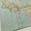 訪問着 落款入り 絞り 金駒刺繍 正絹 花柄 袷仕立て 身丈159.5cm 裄丈63.5cm リサイクル着物 着物 箔 金彩 入学式 卒業式 七五三 お宮参り フォーマル 緑・うぐいす色_画像12