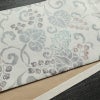 名古屋帯 六通柄 正絹 木の葉・植物柄 通し仕立て なごや帯 リサイクル帯 帯 グレー_画像11