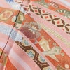 付け下げ 美品 しつけ糸付き 正絹 古典柄 袷仕立て 身丈156cm 裄丈63cm リサイクル着物 着物 箔 金彩 入学式 七五三 お宮参り フォーマル ピンク_画像7