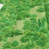 小紋 付下小紋 良品 しつけ糸付き 正絹 風景柄 袷仕立て 身丈156cm 裄丈62.5cm リサイクル着物 着物 緑・うぐいす色_画像5