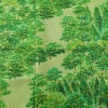小紋 付下小紋 良品 しつけ糸付き 正絹 風景柄 袷仕立て 身丈156cm 裄丈62.5cm リサイクル着物 着物 緑・うぐいす色_画像6