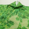 小紋 付下小紋 良品 しつけ糸付き 正絹 風景柄 袷仕立て 身丈156cm 裄丈62.5cm リサイクル着物 着物 緑・うぐいす色_画像17