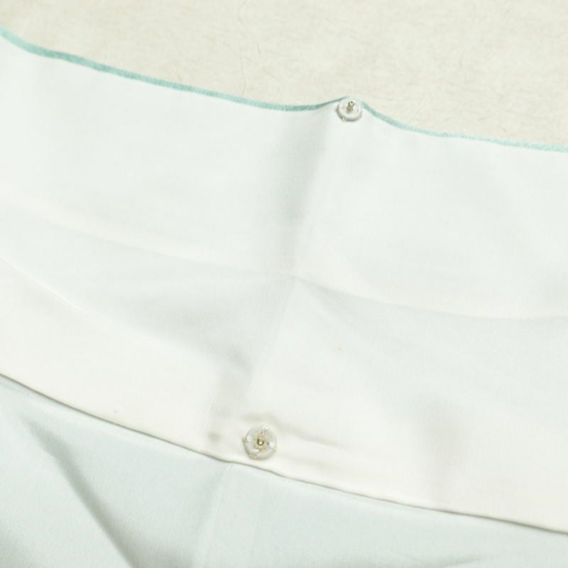 振袖 良品 金駒刺繍 正絹 花柄 袷仕立て 身丈164cm 裄丈68cm リサイクル着物 着物 箔 金彩 成人式 二十歳 二十歳の集い パーティー フォーマル 華やか 梅 萩 菊 ミントグリーン 緑・うぐいす色_画像21