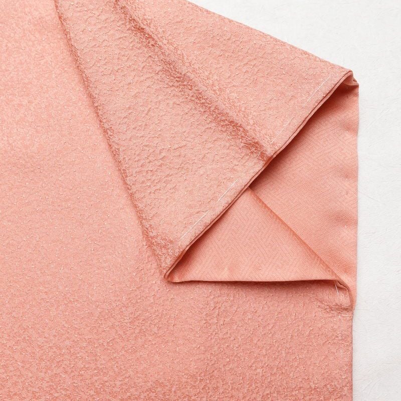 色無地 美品 落款入り しつけ糸付き 一つ紋付き 正絹 無地 袷仕立て 身丈164.5cm 裄丈64cm リサイクル着物 着物 お茶会 フォーマル ピンク_画像14