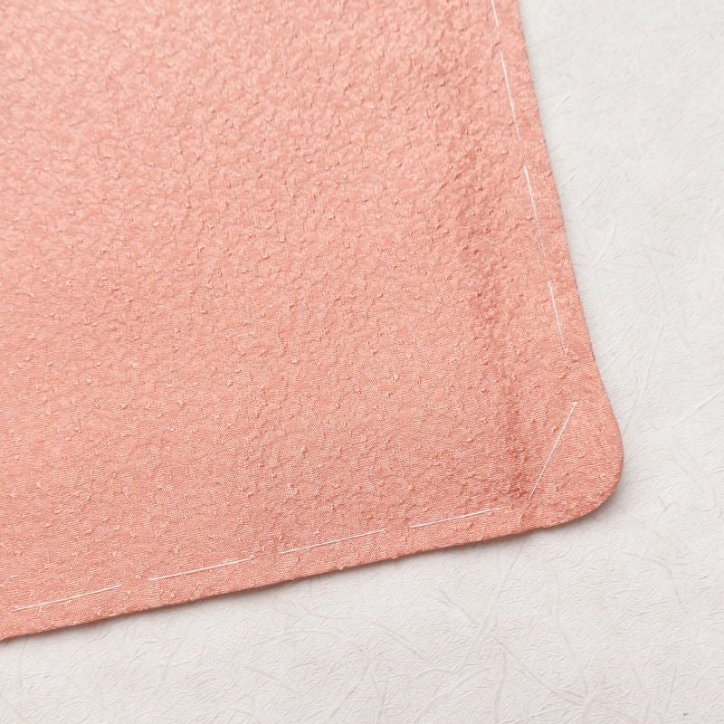 色無地 美品 落款入り しつけ糸付き 一つ紋付き 正絹 無地 袷仕立て 身丈164.5cm 裄丈64cm リサイクル着物 着物 お茶会 フォーマル ピンク_画像15