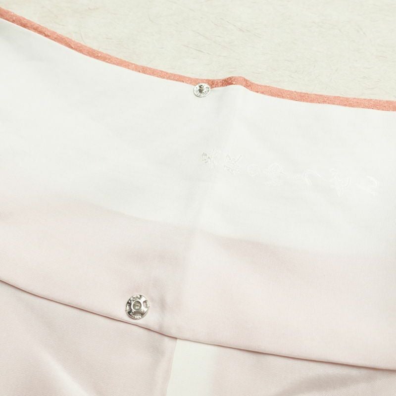 色無地 美品 落款入り しつけ糸付き 一つ紋付き 正絹 無地 袷仕立て 身丈164.5cm 裄丈64cm リサイクル着物 着物 お茶会 フォーマル ピンク_画像19