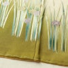 訪問着 美品 しつけ糸付き 正絹 木の葉・植物柄 袷仕立て 身丈157cm 裄丈64.5cm リサイクル着物 着物 箔 金彩 入学式 卒業式 七五三 お宮参り フォーマル 黄・黄土色_画像11