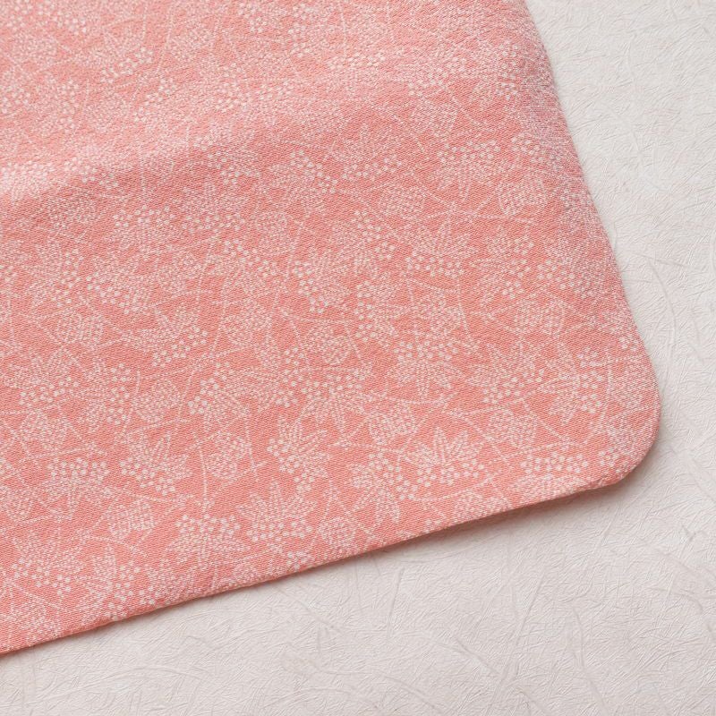 単衣 付下 美品 坂口幸市 落款入り 縮緬 正絹 古典柄 単衣仕立て 身丈162cm 裄丈66.5cm リサイクル着物 着物 ピンク_画像17