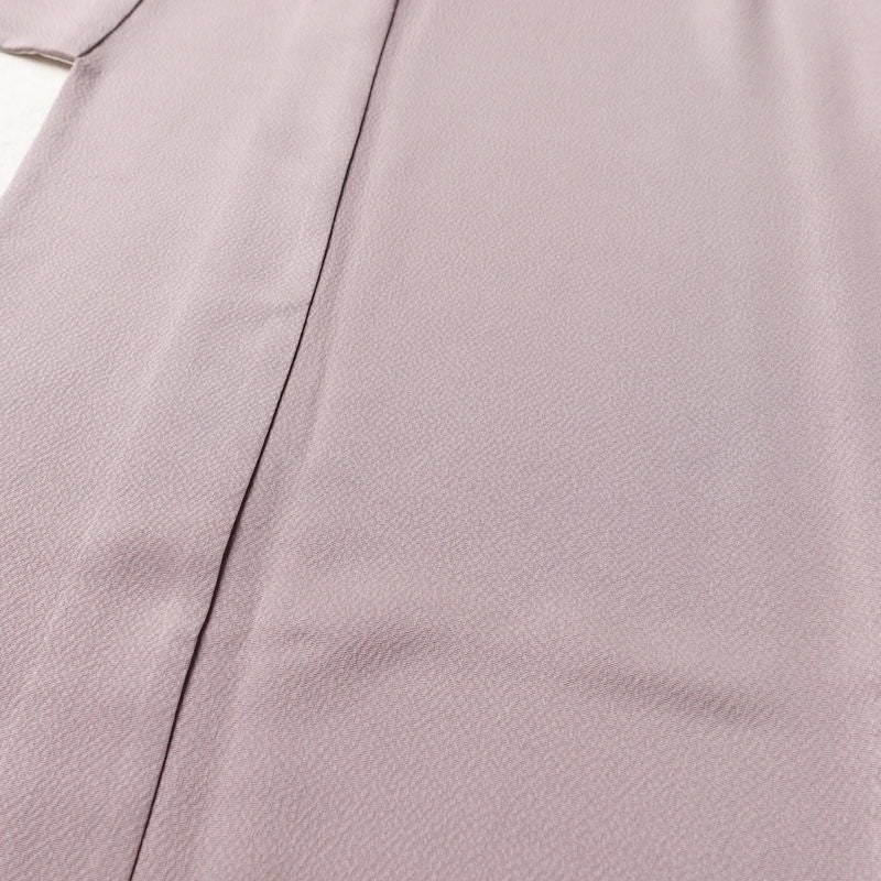 単衣 色無地 良品 落款入り 正絹 無地 単衣仕立て 身丈163.5cm 裄丈68cm リサイクル着物 着物 お茶会 フォーマル シンプル くすみパープル 紫・藤色_画像5