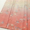 単衣 訪問着 良品 正絹 花柄 単衣仕立て 身丈168.5cm 裄丈68cm リサイクル着物 一部しつけ糸付き 着物 箔 ピンク_画像4