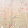 単衣 訪問着 良品 正絹 花柄 単衣仕立て 身丈168.5cm 裄丈68cm リサイクル着物 一部しつけ糸付き 着物 箔 ピンク_画像6