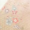単衣 訪問着 良品 正絹 花柄 単衣仕立て 身丈168.5cm 裄丈68cm リサイクル着物 一部しつけ糸付き 着物 箔 ピンク_画像8